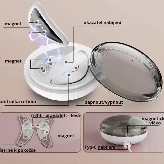 Oční masážní přístroj s EMS a červeným světlem